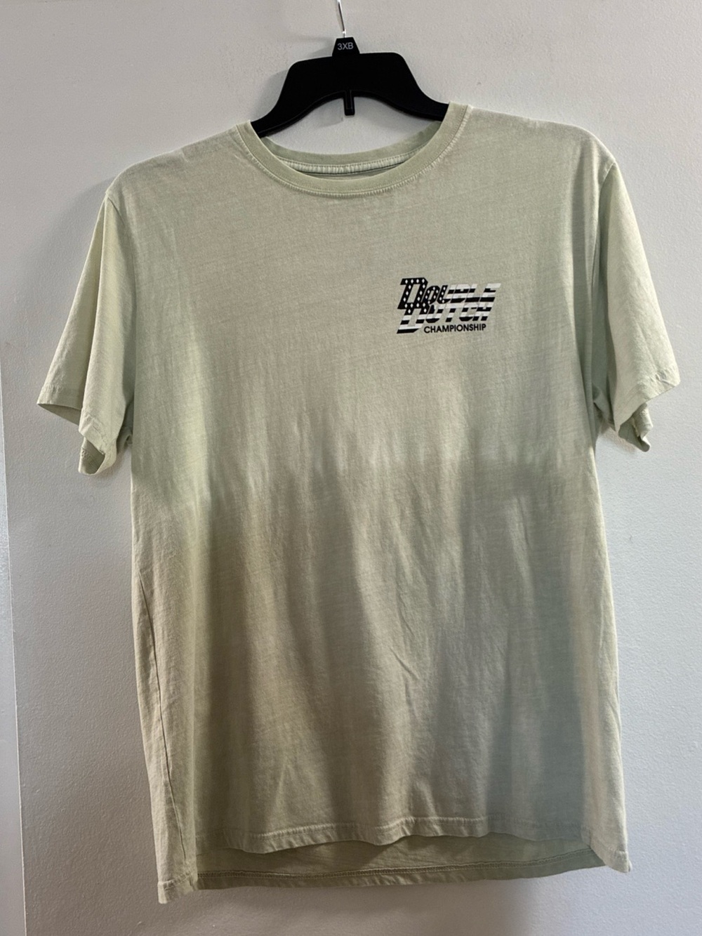 Light Sage Graphic Crewneck Tee 100% Cotton with Small Chest Logo